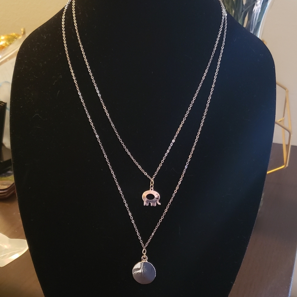 Handmade silver elephant necklace